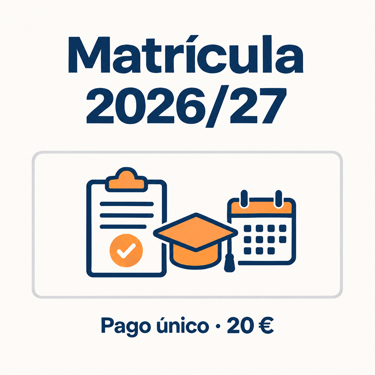 Matrícula curso 2026/27